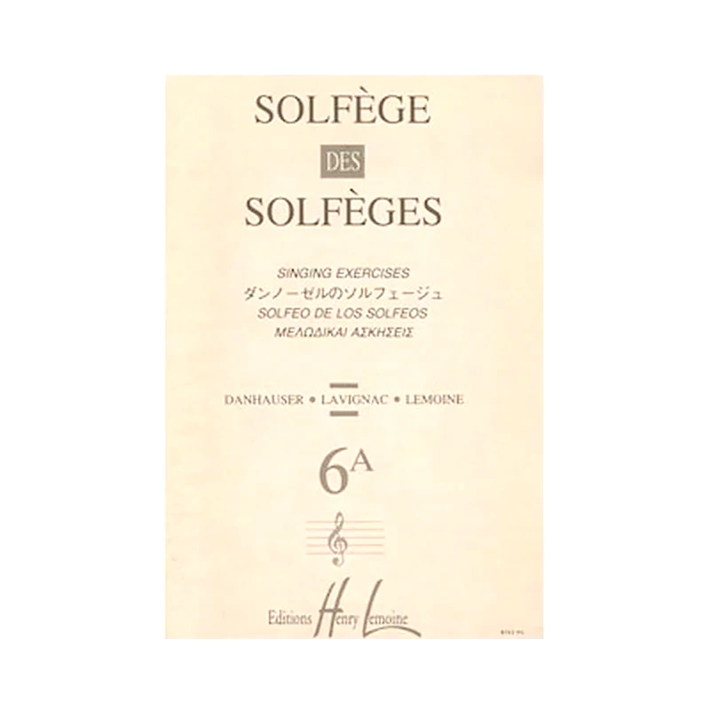 HENRY LEMOINE Solfege Des Solfeges, Vol.6a