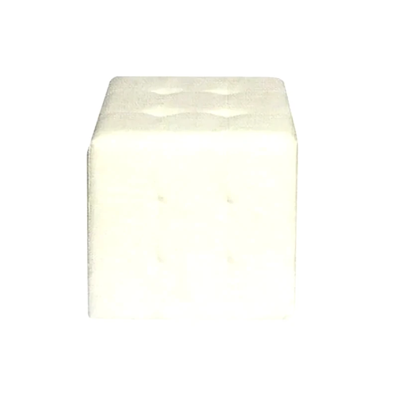 WOODWELL Σκαμπό Σαλονιού Pu Woodwell 37x37x42 cm - Λευκό