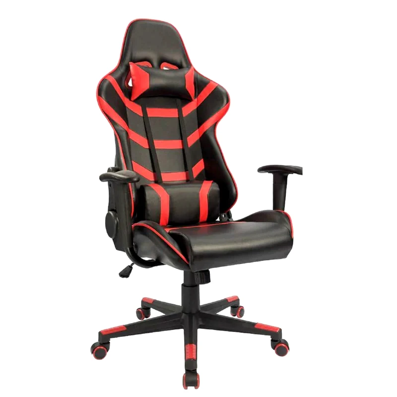 WOODWELL Καρέκλα Gaming Woodwell C36086 από Τεχνητό δέρμα - Κόκκινη