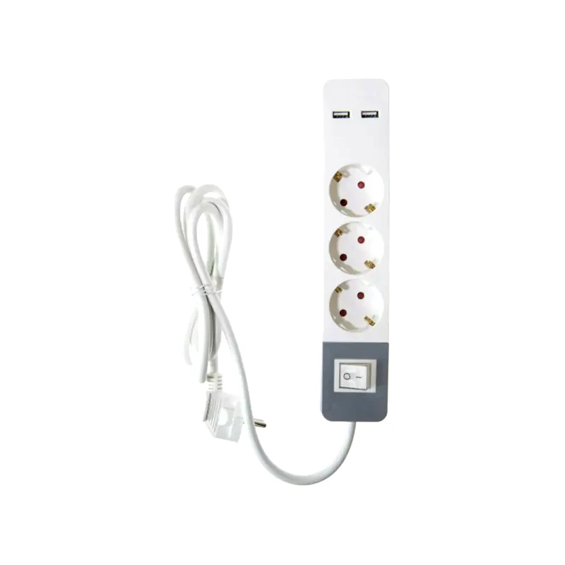 OSIO Πολύπριζο Osio OPS-3003 3 Θέσεων 2x Usb 1.5m - Λευκό