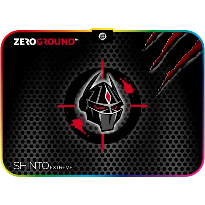 Zeroground Shinto Extreme v2 Gaming Mouse Pad Medium 350mm με RGB Φωτισμό Μαύρο