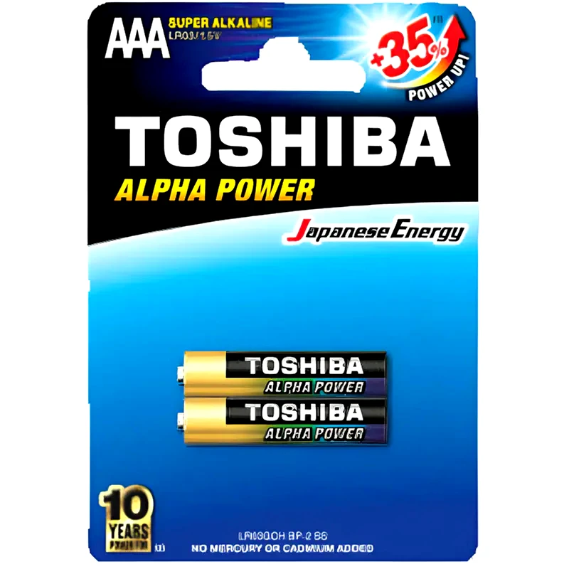 TOSHIBA Toshiba Αλκαλικές Μπαταρίες AAA 1.5V 2τμχ