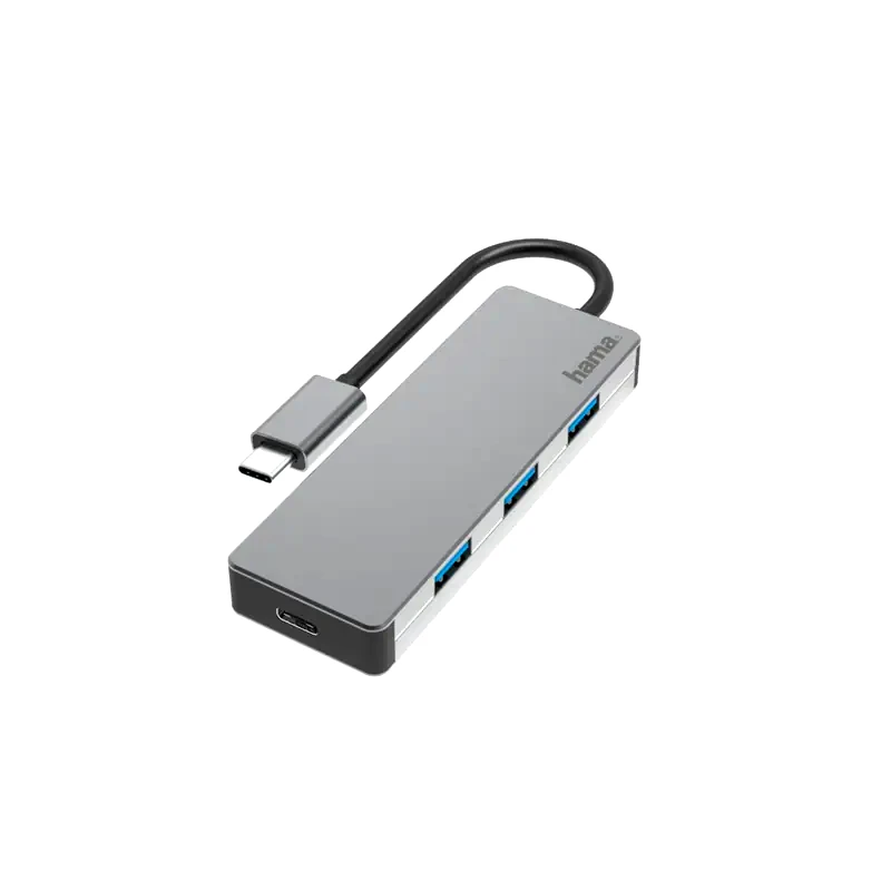 HAMA USB Hub Hama 4 Ports alu - Γκρι