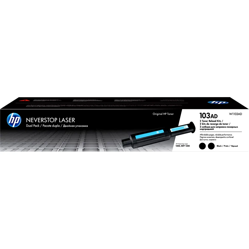 HP Toner HP 103AD Neverstop Reload Kit Dual Pack W1103AD - Black
