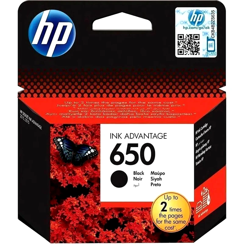 HP HP 650 Μαύρο Μελάνι Εκτυπωτή CZ101AE