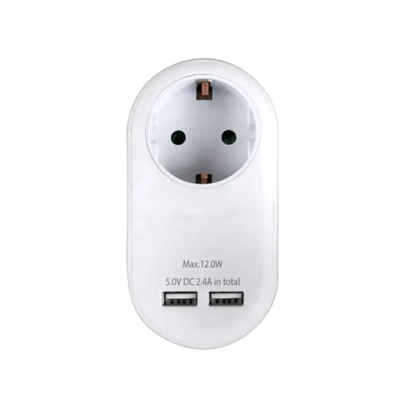SONORA Μονόπριζο Sonora 1 Θέσης 2x Usb - Λευκό