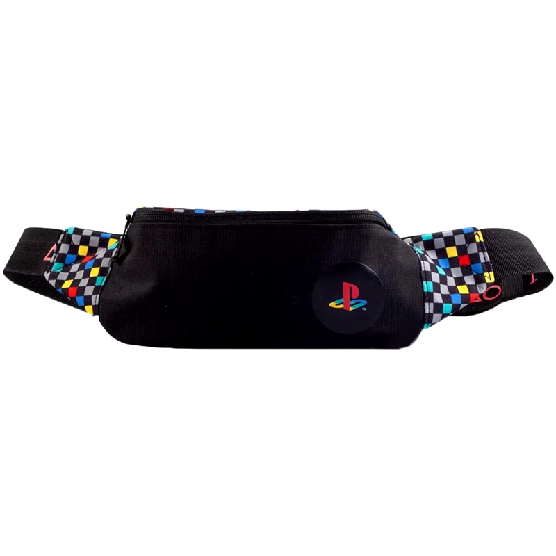 DIFUZED Difuzed Τσαντάκι Μέσης Playstation Retro από Πολυεστέρα με Φερμουάρ - Μαύρο