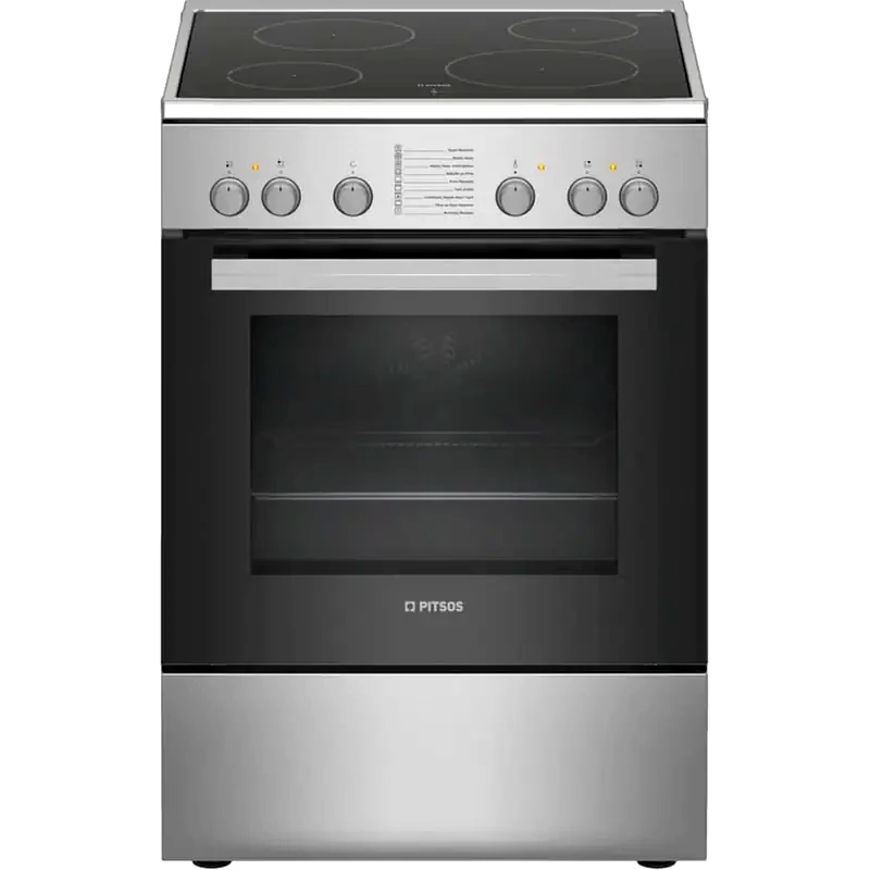 PITSOS PITSOS PHC009150 66 Lt Inox Ηλεκτρική Κουζίνα Κεραμική