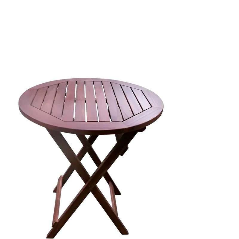 WOODWELL Τραπέζι Εξωτερικού Χώρου Woodwell c10252 Ξύλινο φ70x70 cm - Καφέ