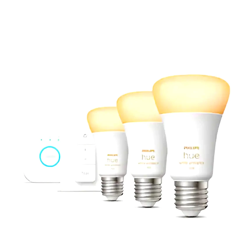 PHILIPS LIGHTING Σύστημα Έξυπνου Φωτισμού Philips Hue White Ambiance E27 Starter Kit 3 τμχ Διακόπτης Hue Dimmer Switch - Λευκό