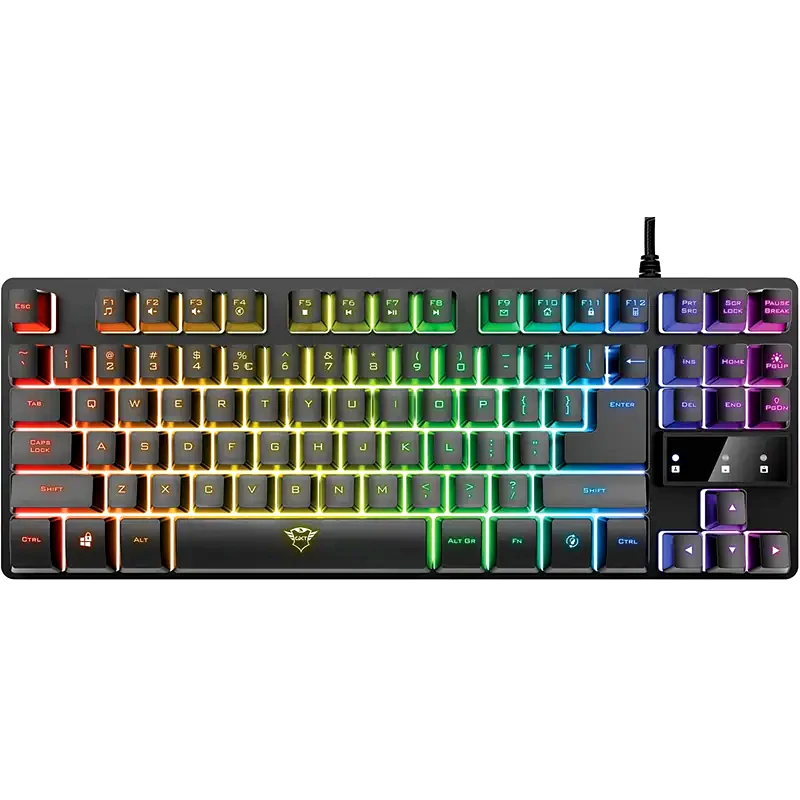 TRUST Trust GXT 833 Thado TKL Ενσύρματο Πληκτρολόγιο RGB (US)