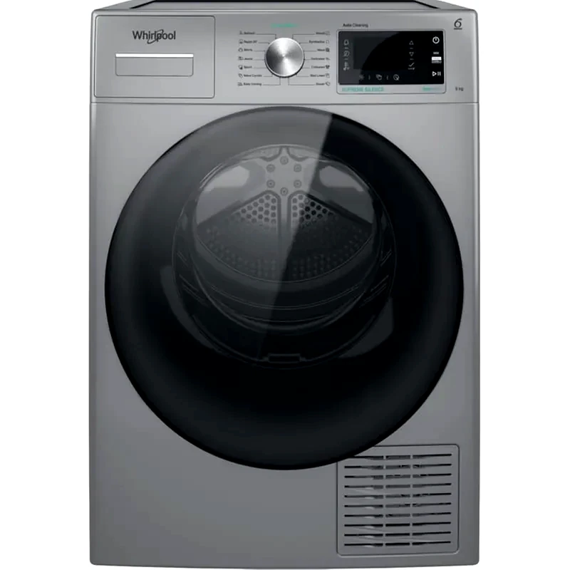 WHIRLPOOL WHIRLPOOL W7 D93SB EE 9 kg Α++ με Αντλία Θερμότητας και AutoCleaning Ασημί Στεγνωτήριο Ρούχων