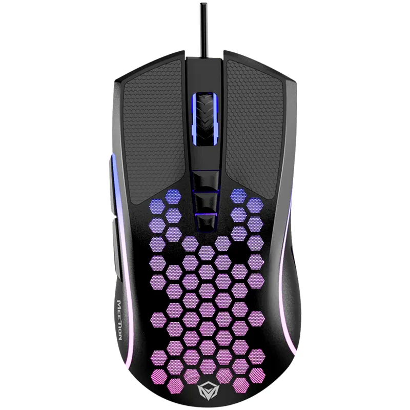 MEETION Meetion Honeycomb Gm015 RGB Gaming Ενσύρματο Ποντίκι Μαύρο