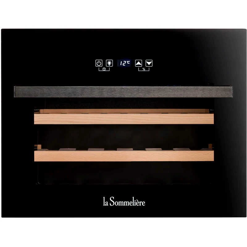 LA SOMMELIERE LA SOMMELIERE LSBI28B για 28 Μπουκάλια με LED φωτισμό και Anti-Vibration Σύστημα Μαύρο Εντοιχιζόμενος Συντηρητής Κρασιών