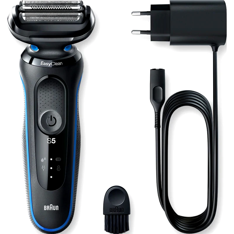 BRAUN Ξυριστική Μηχανή BRAUN SERIES 5 51-B1000s Προσώπου Επαναφορτιζόμενη για Υγρό και Στεγνό Ξύρισμα