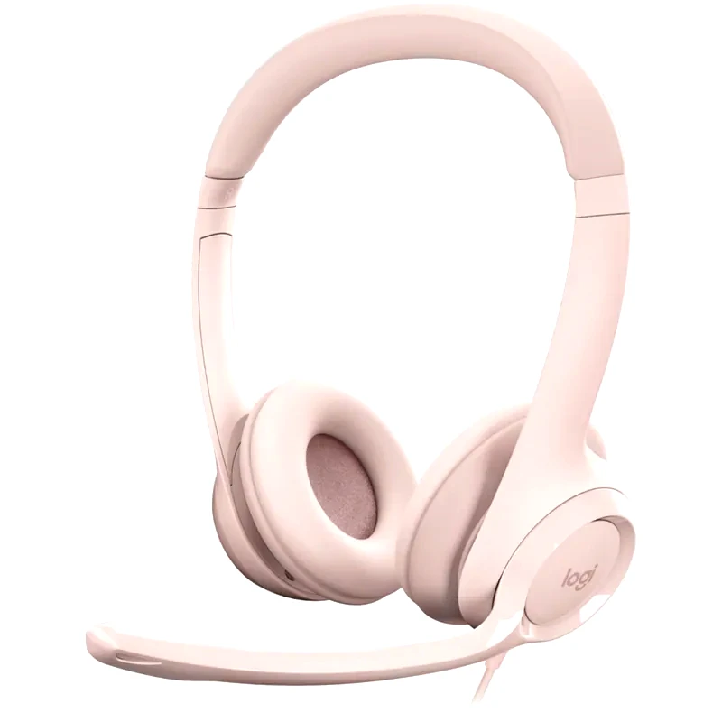 LOGITECH Ακουστικά Headset Logitech H390 με Μικρόφωνο - Ροζ
