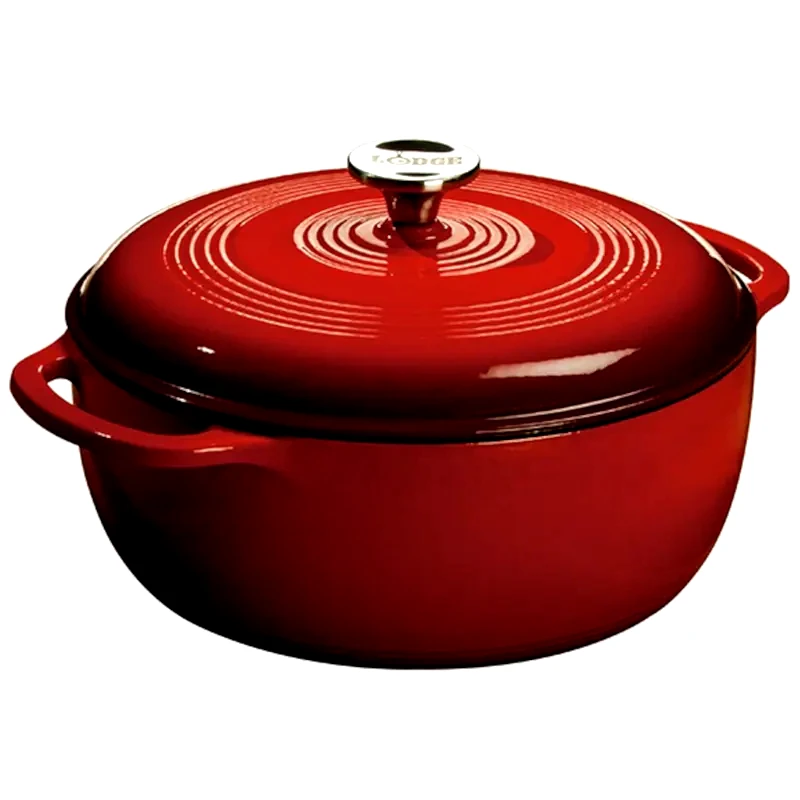 LODGE Γάστρα - Κατσαρόλα LODGE EC6D43 Βαθιά από Μαντέμι 27.5 cm 5.68 L Κόκκινη