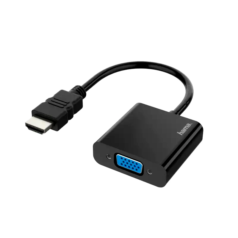 HAMA Αντάπτορας Hama Audio HDMI male σε VGA female Μαύρο