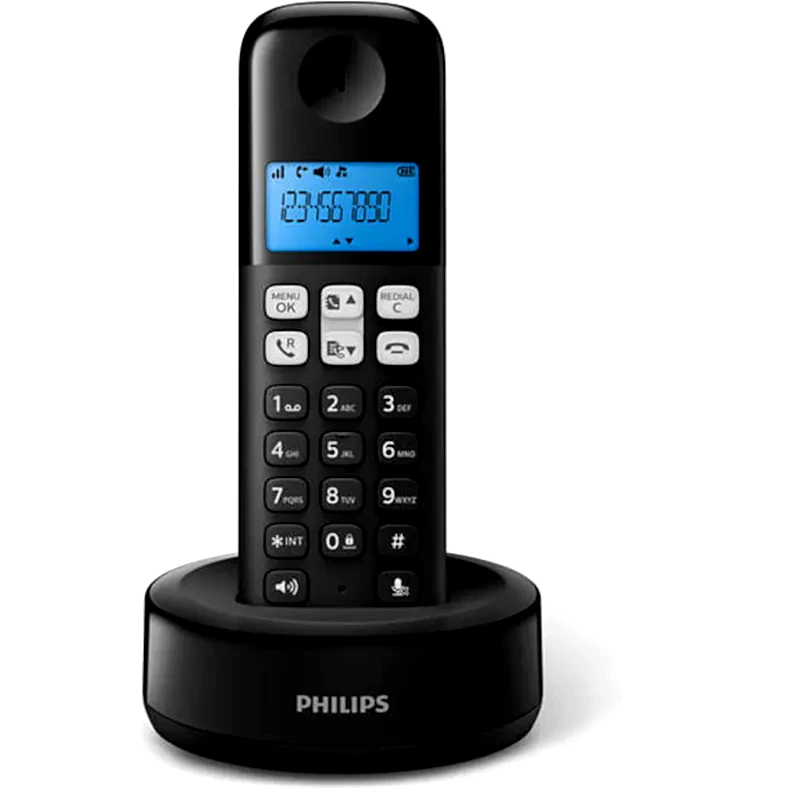 PHILIPS Ασύρματο Τηλέφωνο Philips D161 - Μαύρο