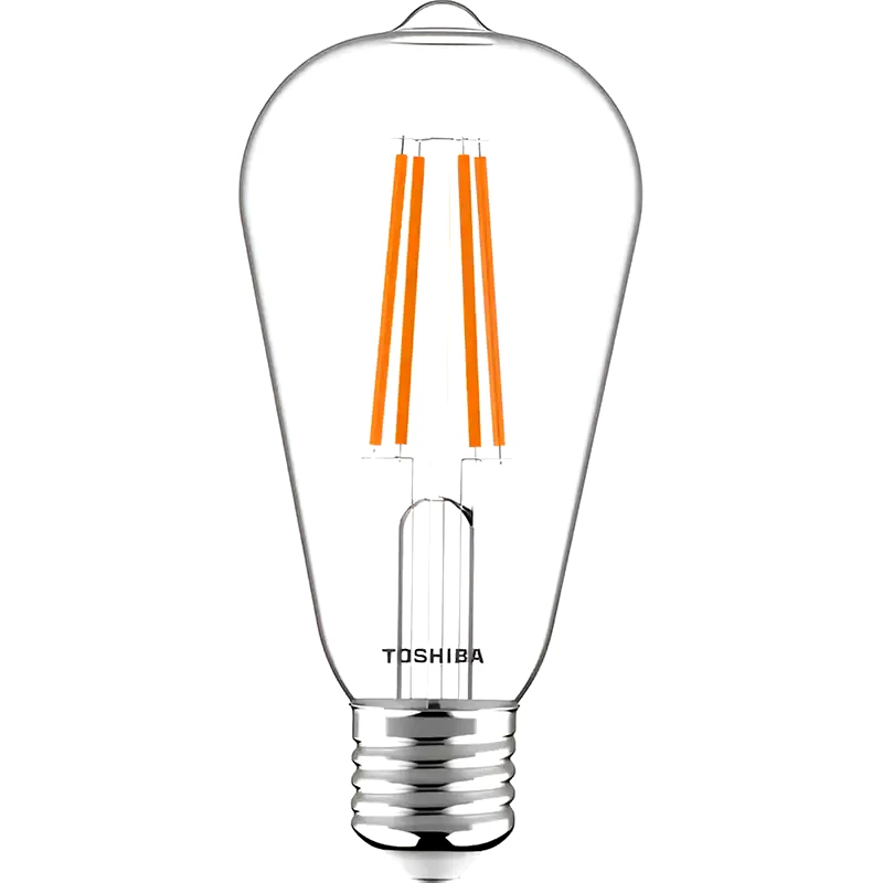 TOSHIBA Λάμπα LED Toshiba Filament ST64 E27 4.5W 2700K - Θερμό Λευκό