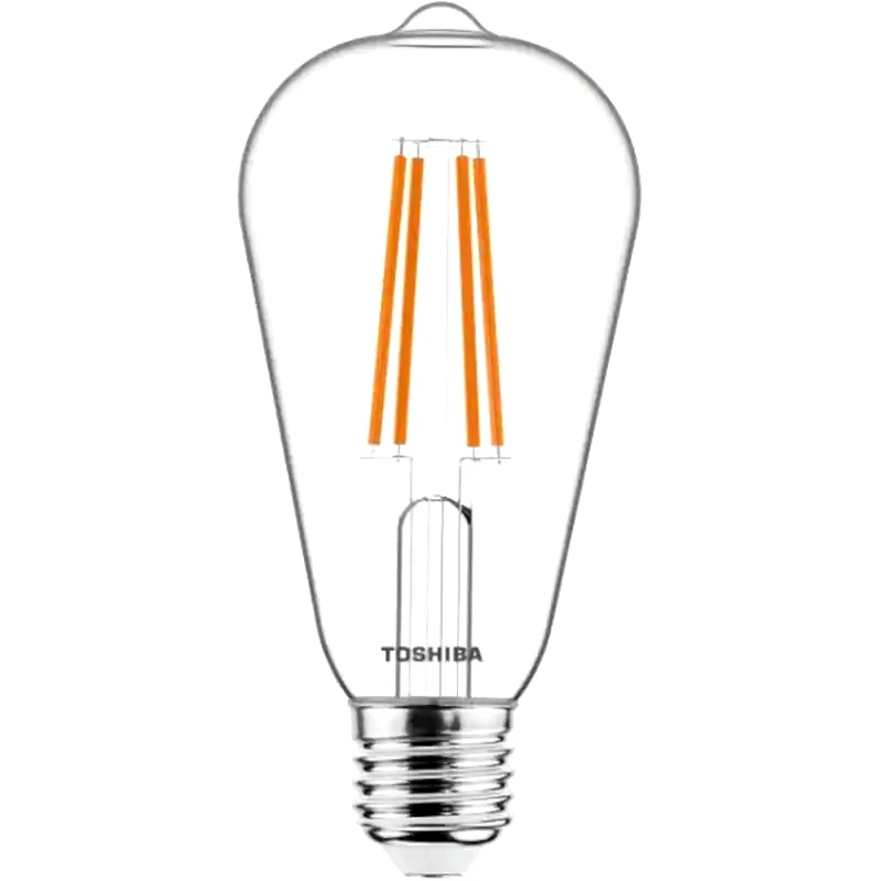 TOSHIBA Λάμπα LED Toshiba Filament ST64 E27 7W 2700K - Θερμό Λευκό