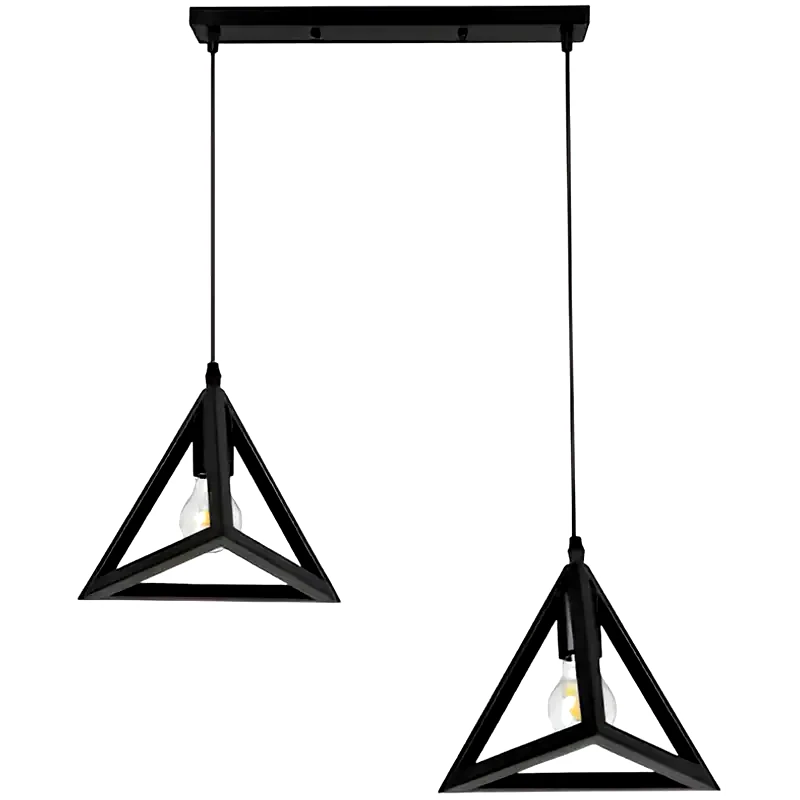 ΧΑΤΖΗΚΟΝΤΙΔΗΣ ΑΕ Κρεμαστό Φωτιστικό Οροφής Δίφωτο Σε Σχήμα Πυραμίδα R80