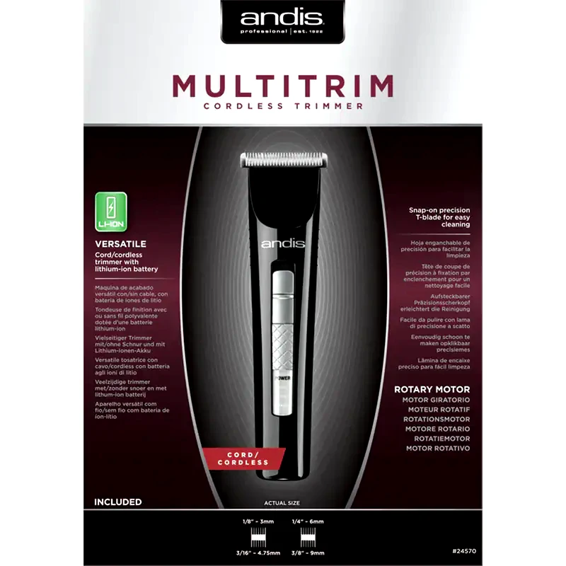 ANDIS Trimmer ANDIS CLT Multitrim 24570 Επαναφορτιζόμενο Μαύρο