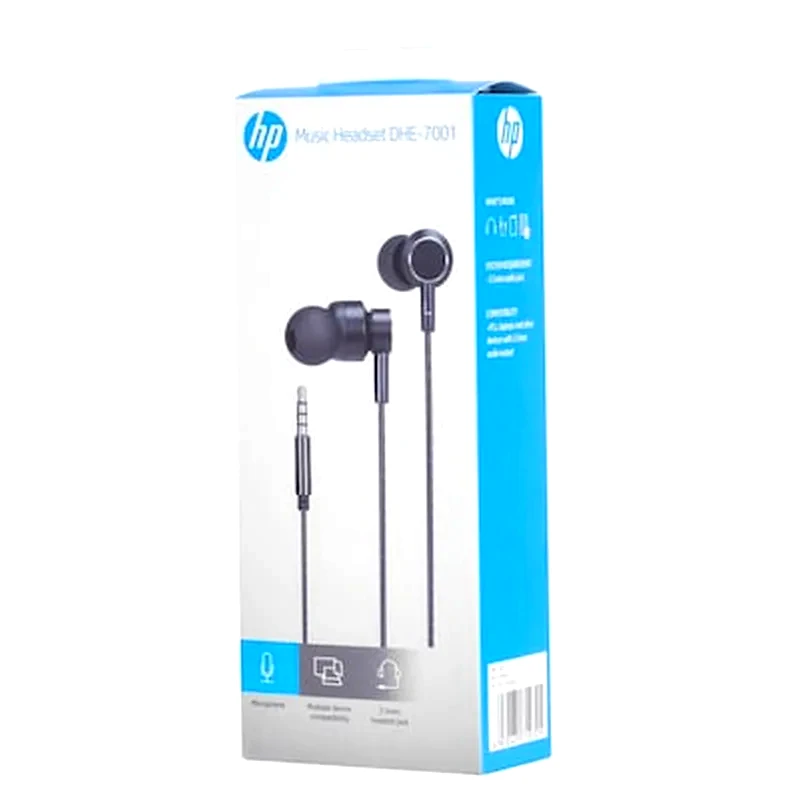 HEWLETT PACKARD Ακουστικά Handsfree HP DHE-7001 3.5mm Jack - Μαύρο