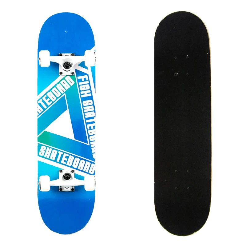 Skateboard 31 Blue Triangle Complete Set By Fish
