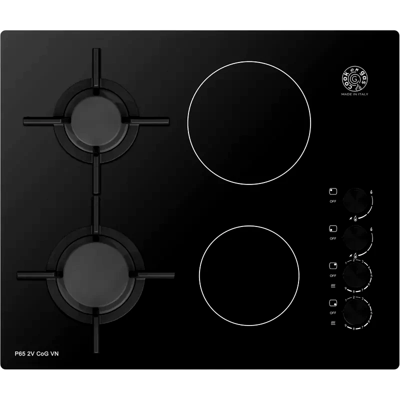 LA GERMANIA COOKONGAS P652VCOGVN (GPL) 60 cm Μαύρο Εστία Μεικτή Υγραερίου Αυτόνομη