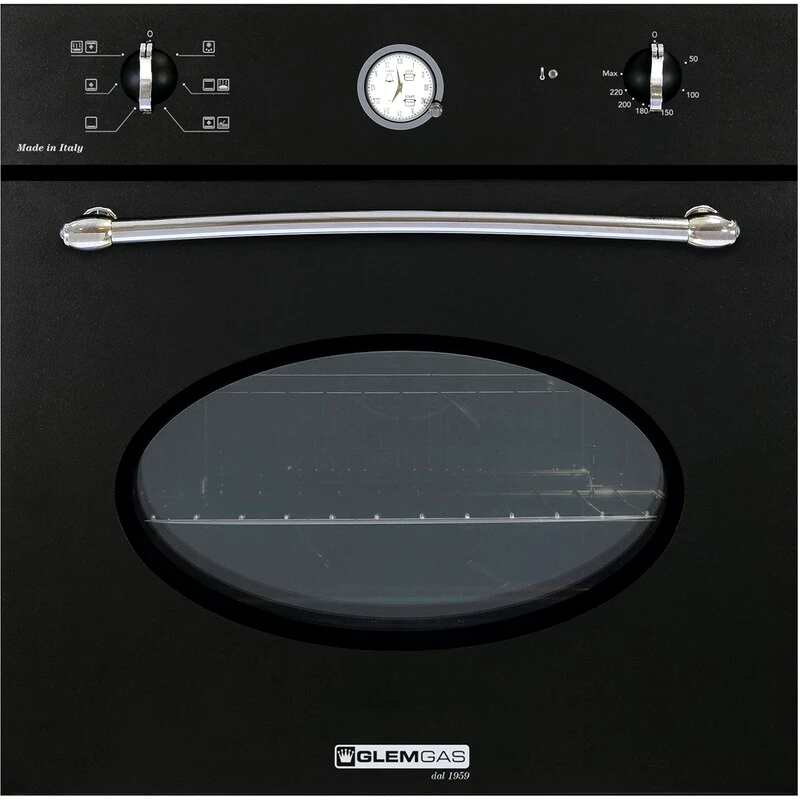 GLEM GAS GLEMGAS GFTM64AC-S3 64 Lt Μαύρο Εντοιχιζόμενος Φούρνος Άνω Πάγκου