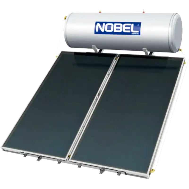 NOBEL Ηλιακός Θερμοσίφωνας NOBEL Aelios Glass 300L/4τμ Διπλής Ενέργειας Ταράτσας