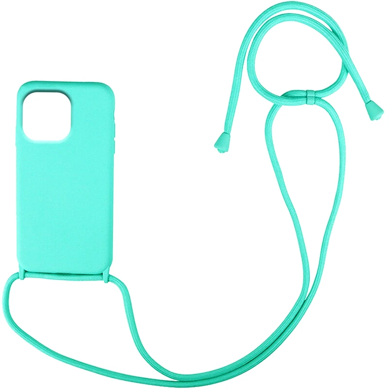 MY COLORS Θήκη Apple iPhone 13 Pro Max - My Colors CarryHang Θήκη Σιλικόνης με Κορδόνι - Γαλάζιο