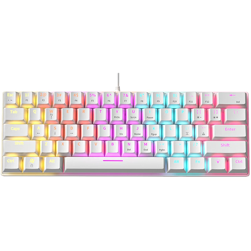ARMAGGEDDON Armaggeddon MKA-1C Neo Gaming Μηχανικό Πληκτρολόγιο 60% με Custom Brown διακόπτες και RGB φωτισμό (US) White