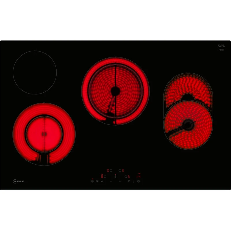 NEFF NEFF T18FDH9L 80 cm Μαύρο Εστία Κεραμική Αυτόνομη