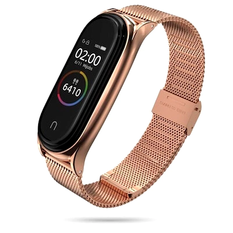 TECH PROTECT Λουράκι Tech-Protect Milanese για Xiaomi Mi Smart Band 5/Mi Smart Band 6 - Ροζ Χρυσό