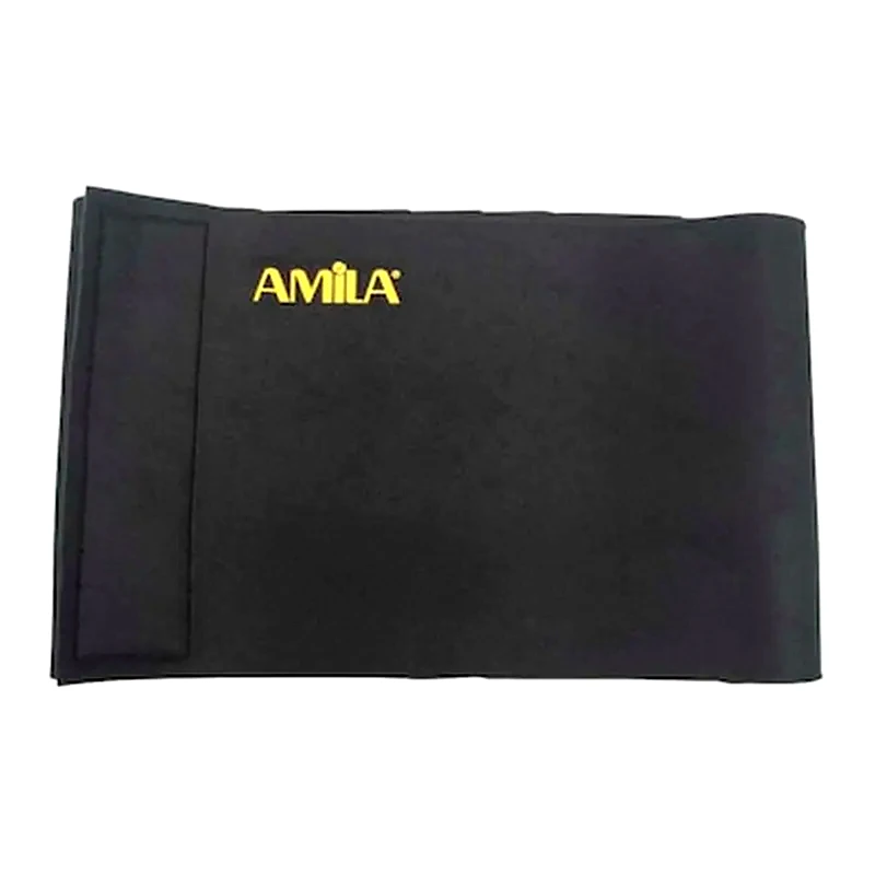 AMILA Ζώνη Εφίδρωσης Αδυνατίσματος με Velcro 2XLarge 120cm Unisex - Μαύρο