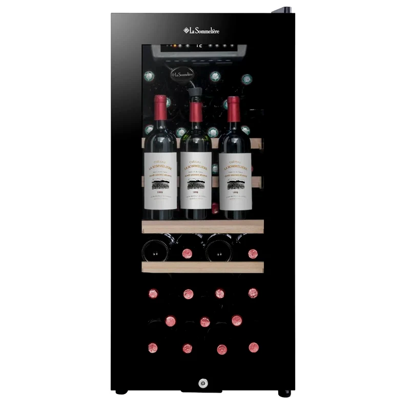 LA SOMMELIERE LA SOMMELIERE LS38BLACK για 38 Μπουκάλια Μαύρο Συντηρητής Κρασιών
