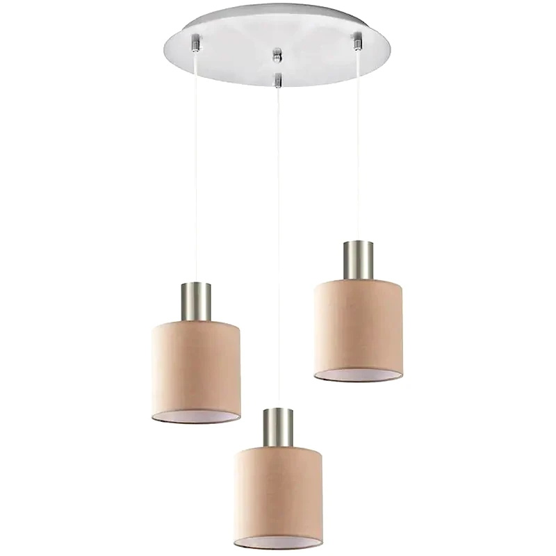 HOMELIGHTING Φωτιστικό Οροφής Τρίφωτο Homelighting 77-8432 Υφασμάτινο/Μεταλλικό - Μπεζ