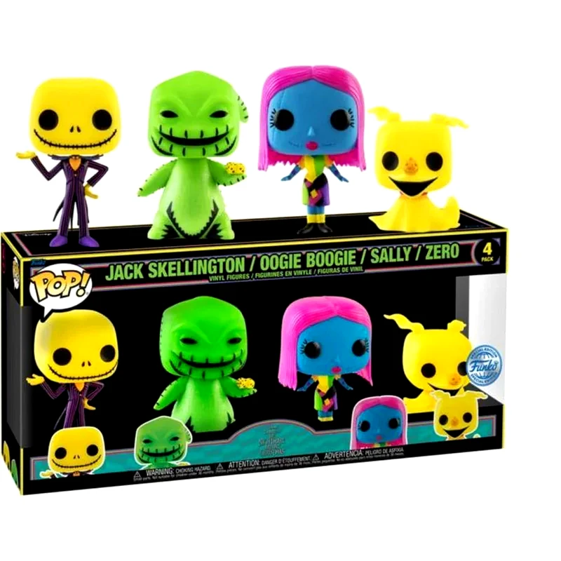 FUNKO Funko Pop! Disney - The Nightmare Before Christmas - Jack Skellington, Oogie Boogie, Sally, Zero 4-Pack