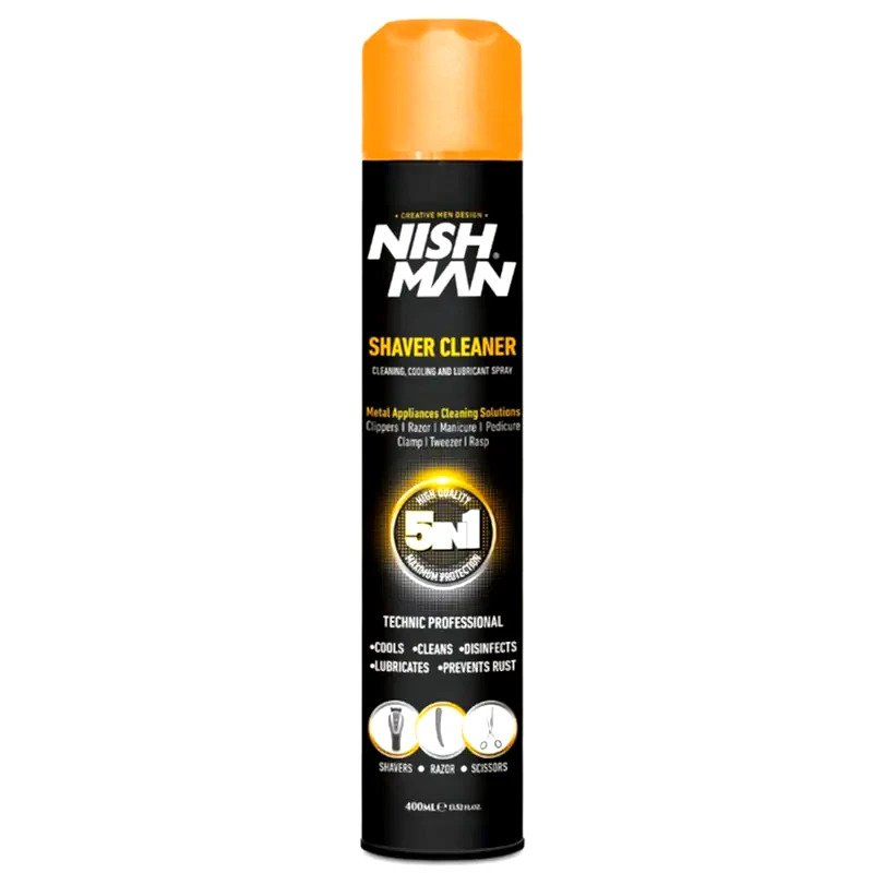 NISHMAN Σπρέι Κουρευτικών Μηχανών Nishman Shaver Cleaner 5 Σε 1 400 ml