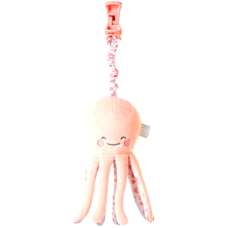 SARO Λούτρινο Ζωάκι Μαλακό Και Με Ήχο Κρεμαστό Saro Octopus Pink (21722)