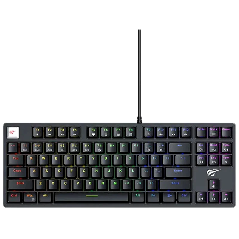 HAVIT - GAMENOTE Havit KB890L Gaming Ενσύρματο Πληκτρολόγιο με RGB Φωτισμό Μαύρο (US)