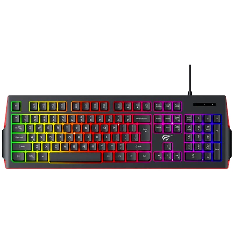 HAVIT - GAMENOTE Havit KB866L Gaming Ενσύρματο Πληκτρολόγιο με RGB Φωτισμό Μαύρο (US)