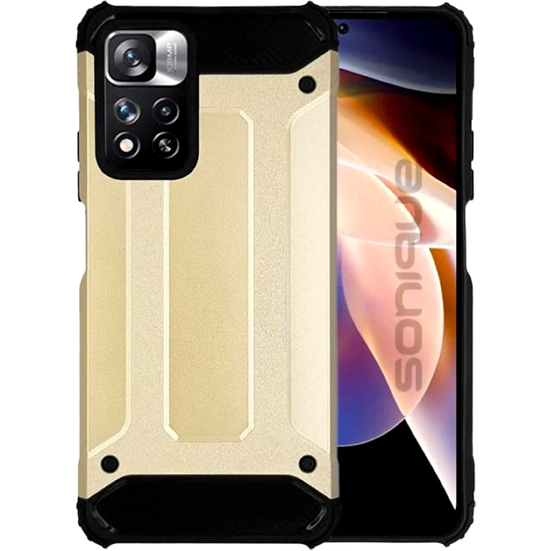 SONIQUE Θήκη Xiaomi Redmi Note 11 Pro Plus 5G - Sonique Heavy Armor - Χρυσό