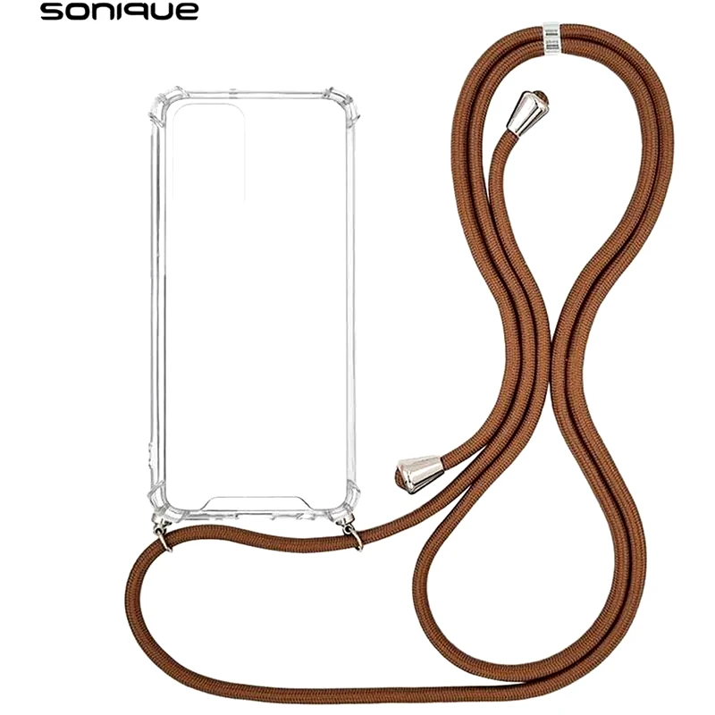 SONIQUE Θήκη Xiaomi Mi 11 Lite 4G / 11 Lite 5G / 11 Lite 5G NE - Sonique Armor Clear Με Κορδόνι - Ροζ