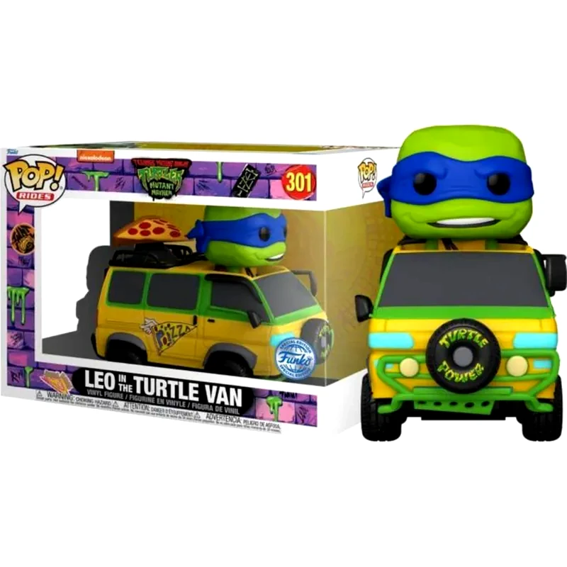 FUNKO Funko Pop! Rides - Teenage Mutant Ninja Turtles: Mutant Mayhem - Leo in the Turtle Van #301