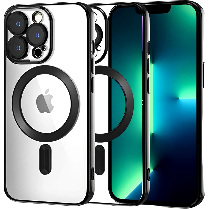 Θήκη Apple iPhone 14 Pro - Tech-Protect MagShine MagSafe με πλαίσιο κάμερας - Black φωτογραφία