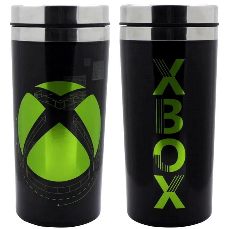PALADONE Κούπα Μεταφοράς Paladone Xbox από Ανοξείδωτο Ατσάλι 450 ml - Μαύρο/Πράσινο