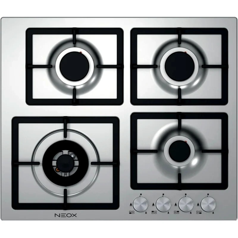 NEOX NEOX FQ604VTGLΧ (GPL) 59 cm Inox Εστία Υγραερίου Αυτόνομη